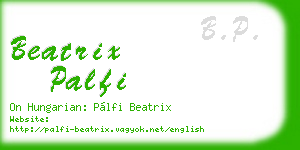 beatrix palfi business card